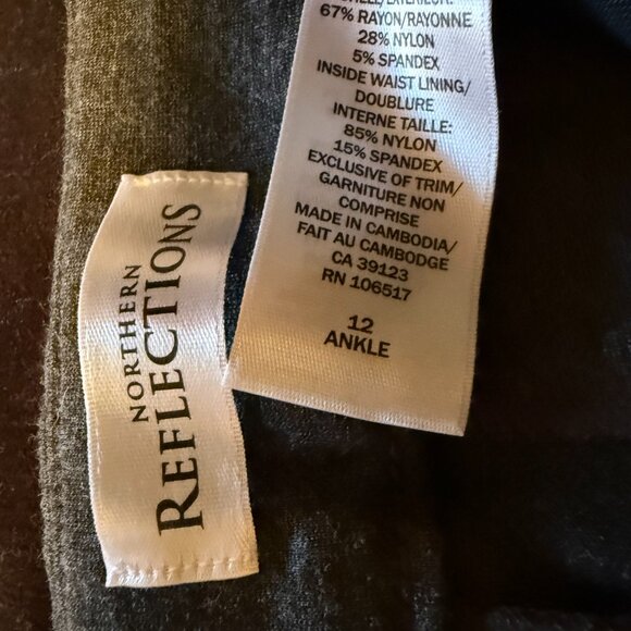 Northern Reflections Stretch Dress Pant Size 12 Ankle - Picture 4 of 4